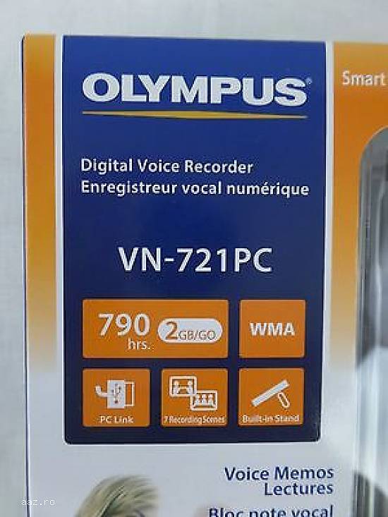Reportofon digital Olympus VN-721PC cu peste 800 ore inregistrare