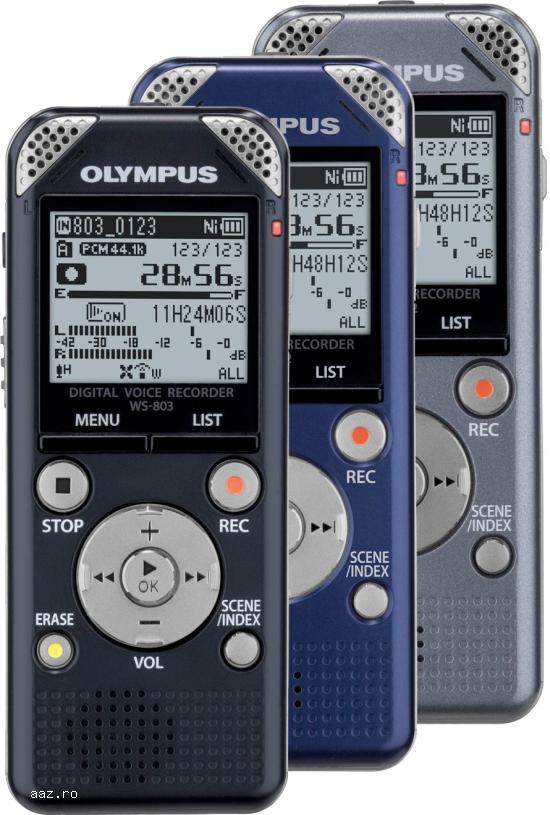 Reportofon digital profesional stereo Olympus WS-813 cu peste 2000 ore inreg. si radio