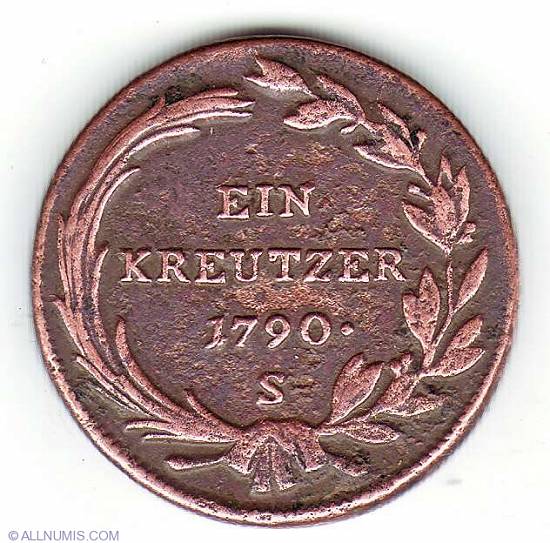 moneda veche ein kreutzer 1790