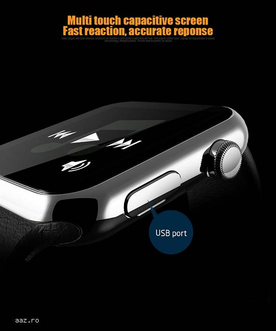 Smartwatch Digital A9 Pro,    Monitorizare ritm cardiac,   Fitnes.