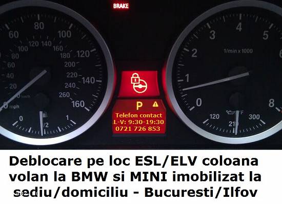 Deblocare coloana directie volan ESL ELV blocat la BMW Mini imobilizat la domiciliu