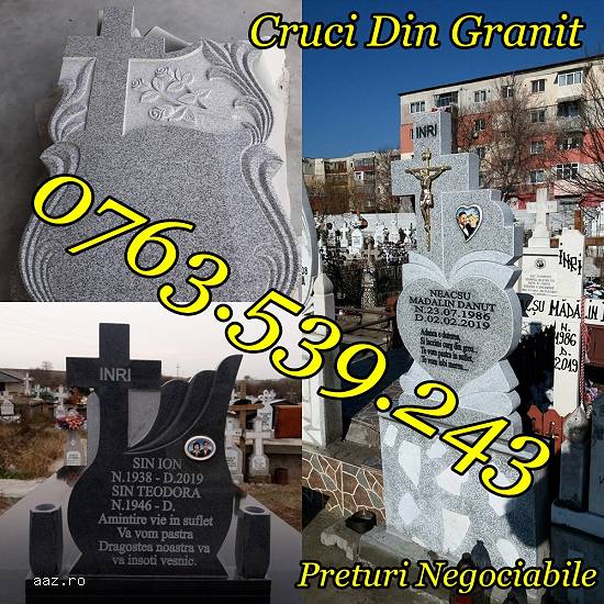 Monumente Funerare Cavouri Cruci Cadre Placare Marmura Granit