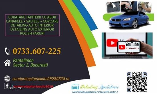 Curatare Tapiterie Auto cu Aburi detailing spalatorie aburi bucuresti igienizare aburi spalare injec