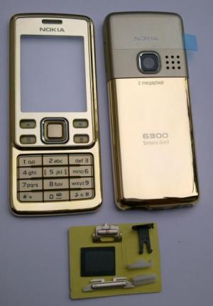 Carcasa Nokia 6300 Gold ( Aurie ) ORIGINALA COMPLETA