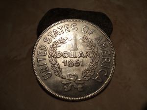 Vand moneda 1 dolar 1851 liberty