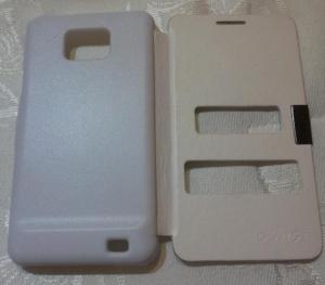 Husa double window flip cover samsung i9100 galaxy s2 alba